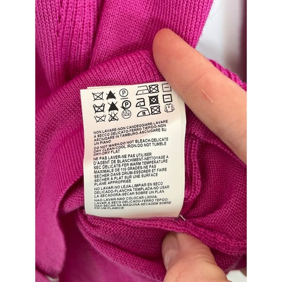 Versace Collection‎ Wool Pink Button Front Knit Cardigan Back Braid Detail 40 - Picture 10 of 15